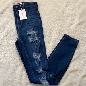 Cello high waisted distressed jeans with tags